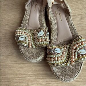 Gorgeous hand-beaded summer sandals